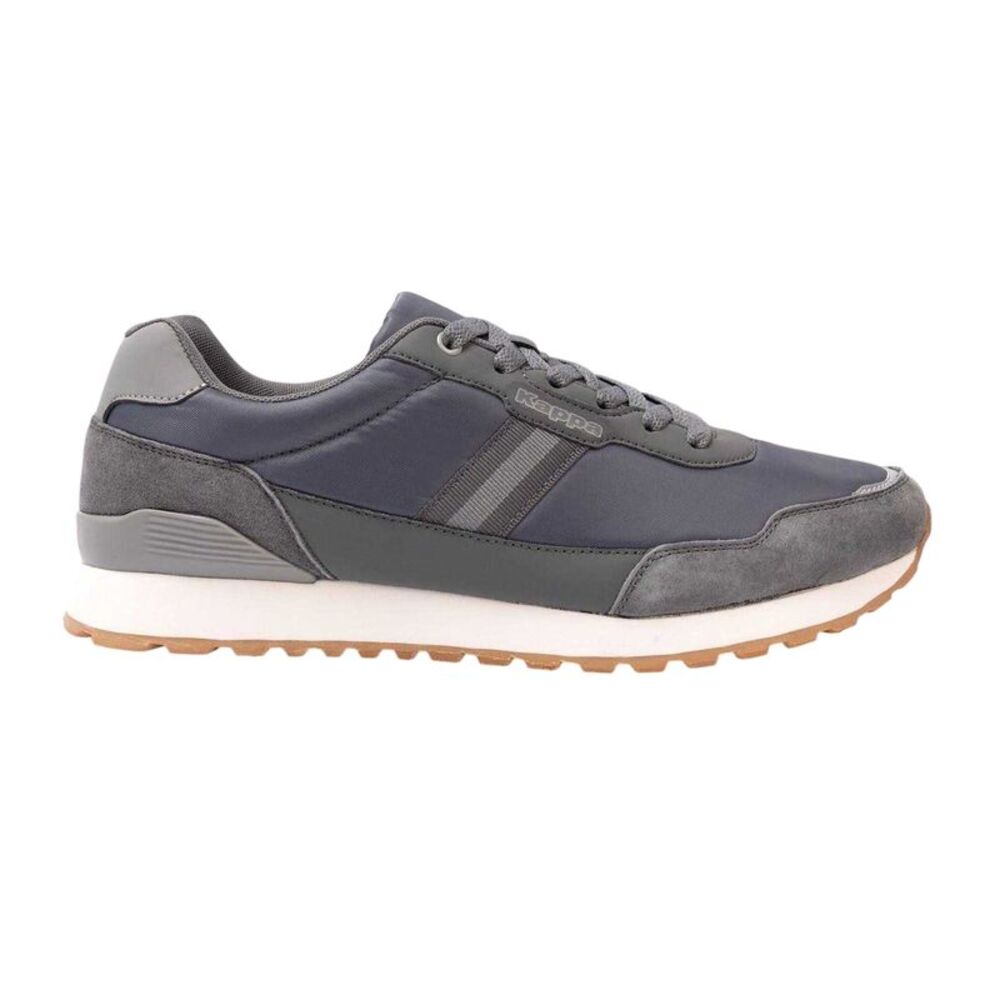 Kappa Mens Draydon Logo Suede Low Cut Sneakers / Dark Grey